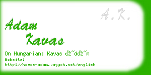 adam kavas business card